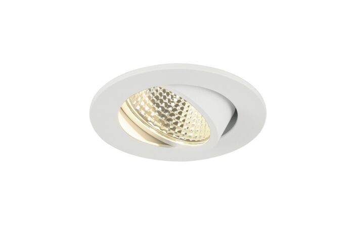 Sada NEW TRIA LED 3 W DL ROUND, downlight, bílé matné, 38°, 3000K, včetně ovladače a upínacích pružin