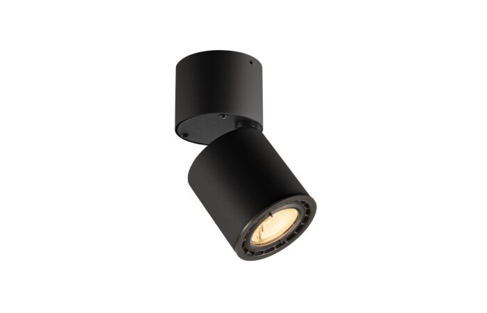 SUPROS 78, stropní svítidlo, LED, 3000K, kulaté, černá, čočka 60°