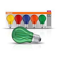 OSRAM Žárovka LED  LEDS CLA DECOR BOX FS1 v balení 5 různobarevných zdrojů