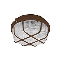 PANLUX Svítidlo KRUH 100W E27 přisazené IP44 hnědá