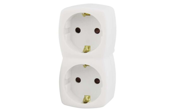 EMOS Zásuvka rozbočovací ODL-158 2xSCHUKO 250V/10A bílá IP20