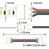 Spojka double white pro LED pásky
