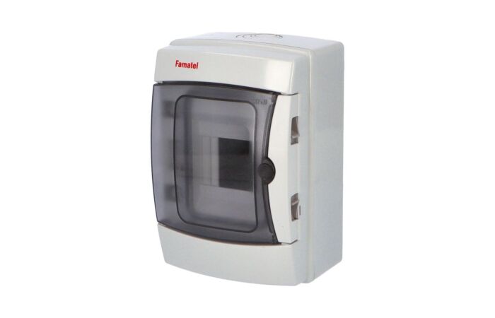 FAMATEL Skříň ACQUA 3904-TTB, 4TE, 215x145x110mm, průhledná plastová dvířka, IP65