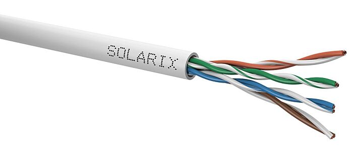 SOLARIX Kabel UTP 4x2x0,5 CAT5E PVC (balení 305m/box)