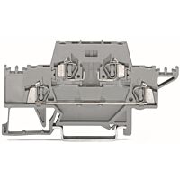 WAGO Svorka 280-528 dvoupatrová Na DIN lištu 35 × 15 a 35 × 7,5 2,5 mm², šedá/šedá