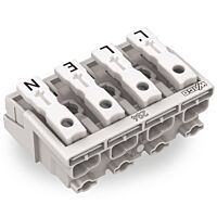 WAGO Svorka 294-5094/4025-000 pro připojení svítidla Tlačítko, externí Bez kontaktu PE, bílá
