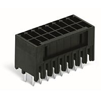 WAGO Konektor 713-1417/105-000 s pájecími piny THR, 2řadý Pájecí kontakt 0,8 × 0,8 mm Rovné provedení, černá