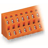 WAGO Svorka 736-660 dvoupatrová na desky plošných spojů 2,5 mm² rozteč 7,62 mm, oranžová