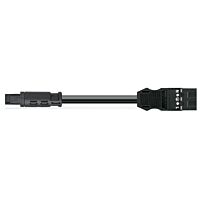 WAGO Konektor kabelový 774-9993/1507-301 konfekcionované přechodové vedení Eca Zásuvka/zástrčka MIDI, černá