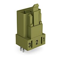 WAGO Konektor 890-873 na desky plošných spojů Rovné provedení 3pólová, zelená