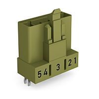 WAGO Konektor 890-875 na desky plošných spojů Rovné provedení 5pólová, zelená