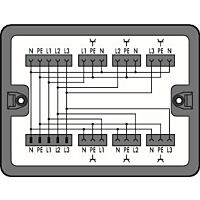 WAGO Krabice 899-631/100-000 Distribuční Trojfázový na střídavý proud (400 V / 230 V) 1 vstup, černá