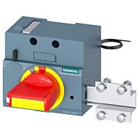 SIEMENS Čelní otočný pohon nouzové vypnutí s uzamykáním dveří IEC IP30/40 sada osvětlení