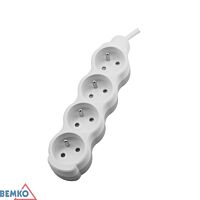 BEMKO Přívod prodlužovací 1,5m 4zásuvka 250V/16A IP20 bílá