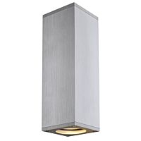 THEO UP/DOWN, QPAR51, nástěnné svítidlo, kartáčovaný hliník, max. 2x50W