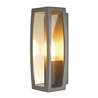 SLV Svítidlo MERIDIAN BOX 2 25W E27 nástěnné IP54 antracit/opál plast