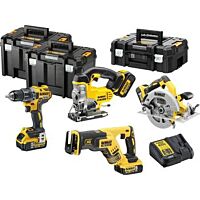 DeWALT  Sada DCD791+DCS570+DCS331+DCS367  /Aku bezuhlíková kombo sada nářadí