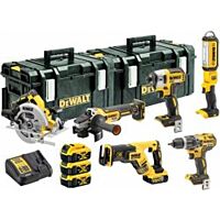 DeWALT  Sada DCD796+DCG405+DCF887+DCS570+DCS367+DCL050 / AKU bezuhlíková kombo sada nářadí