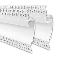 MCLED Profil AL 19x96mm, AN vestavný pro sádrokarton, mléčný difuzor, komplet, 1m bílá