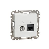 SCHNEIDER Sedna Design & Elements Dat. zás. RJ45 kat.6 UTP+TV indiv. bílá