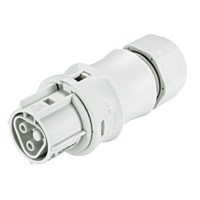 WIELAND Zásuvka kabelová, 2-pól, průchodka 6-10mm, šroubové svorky, bílá