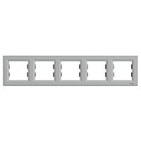 SCHNEIDER  Asfora Rámeček pětinásobný, alu