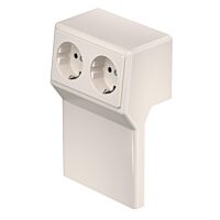 OBO BETTERMANN Přístrojová krabice, dvojitá Rauduo, krémová bílá Polyvinylchlorid, PVC  typ RD 2GT40105 cws