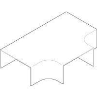 OBO BETTERMANN T-díl PROFILA NF, 220x160x54, čistě bílá Polykarbonát/Akrylnitrilbutadienstyrol, PC/ABS  typ PRO TE10055 blc