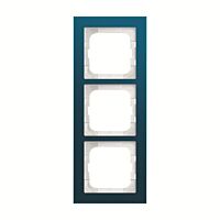 ABB BUSCH AXCENT Rámeček 2CKA001754A4757 trojnásobný, pro vodorovnou i svislou montáž, modré sklo