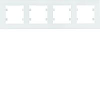 HAGER Rámeček LUMINA Intense WL5740 4násobný vodorovný IP20 bílá lesk