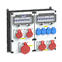 zás. 1x CEE 63A 5p 400V, 2x CEE 32A 5p 4