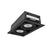 AZZARDO Svítidlo Nova 2 black/black AZ2875 GU10+ADAP111/ES111 2x40/2x50W náklop 90° IP20 černá