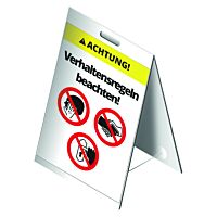 CIMCO Lepenkový stojan DODRŽUJ PRAVIDLA CHOVÁNÍ!