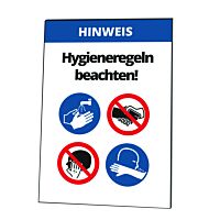 CIMCO Nástěnná tabulka DODRŽUJ HYGIENU!