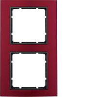 Rámeček 2-násobný, Berker B.3, Alu, červ