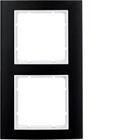 Rámeček 2-násobný, Berker B.3, Alu, čern