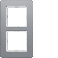 Rámeček, 2-násobný, Berker Q.7, Alu elox