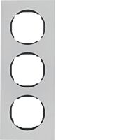 Rámeček, 3-násobný, Berker R.8, nerezová