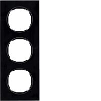 Rámeček, 3-násobný, Berker R.8, sklo čer