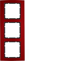 Rámeček 3-násobný, Berker B.3, Alu, červ