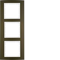 Rámeček 3-násobný, Berker B.3, Alu, hněd