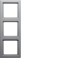 Rámeček 3-násobný, Berker Q.1, alu samet