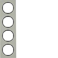 Rámeček 4-násobný, Berker R.3, ušlecht.