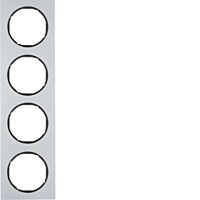 Rámeček 4-násobný, Berker R.3, alu/černá