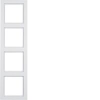 Rámeček BERKER 10146099 Q.3 čtyř. bílá s