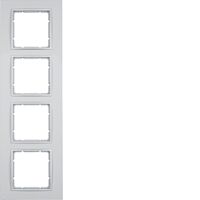 Rámeček 4-násobný, Berker B.7, alu, mat