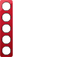 Rámeček 5-násobný, Berker R.1, červená t