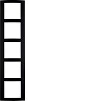 Rámeček 5-násobný, Berker B.3, Alu, čern