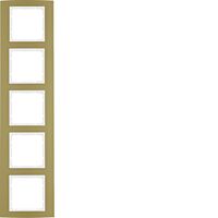 Rámeček 5-násobný, Berker B.3, Alu, zlat