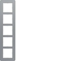 Rámeček, 5-násobný, Berker Q.7, Alu elox